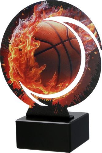 WR-BAS - Figúrka kovová basketbal farebná potlač