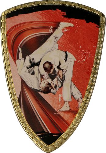 SHIELD/JUD-A - Štít na pohár judo H-14,5 cm, š.10 cm