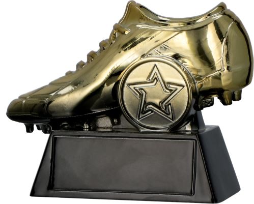 R004-75/G/BK - Figúrka plastová futbal zlato-čierna H-7,5 cm