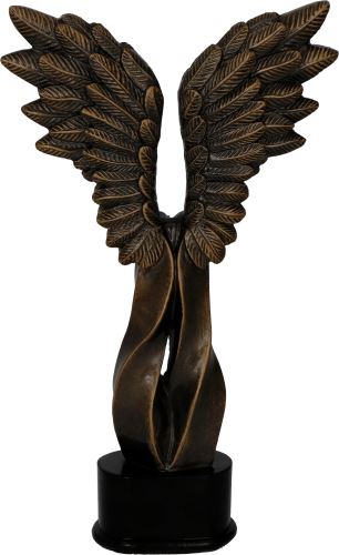 RFST3061/BR - Figúrka odlievaná všeobecná krídla zlatá H-26 cm