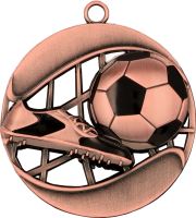 MD1270/B - Medaila futbal (pr.70 mm, hr.7 mm) bronz