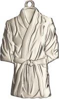 MMC37050/S - Medaila karate kimono (pr.50 mm, hr.2 mm) striebro