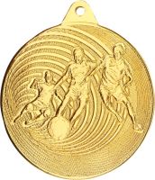 MMC5750/G - Medaila futbal (pr.50 mm, hr.2 mm) zlato