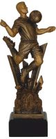 RFST3058/BR - Figúrka odlievaná zlatá futbal H-23 cm