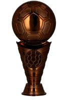 F262/B - Figúrka plastová futbal bronzová H-14,5 cm
