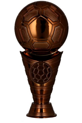F262/B - Figúrka plastová futbal bronzová H-14,5 cm