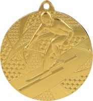 MMC8150/G - Medaila lyžovanie zjazd (pr.50 mm, hr.2 mm) zlato