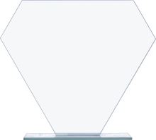 M79/G - Sklenená trofej 21 x 23 cm, hr.0,4 cm s gravírovaním