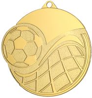 MMC6065/G - Medaila futbal (pr.60 mm, hr.2 mm) zlato