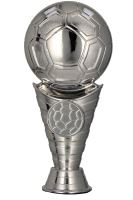 F262/S - Figúrka plastová futbal strieborná H-14,5 cm
