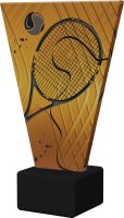 VL1-B/TEN3/BK Sklenená trofej V-LINE s potlačou tenis H-20,5 cm, hr.1 cm