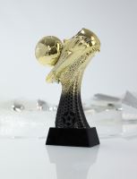 R003-_/G/BK - Figúrka plastová futbal zlato-čierna