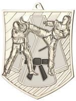 MD8054/S - Medaila karate (79x66 mm, hr.2,5 mm) striebro