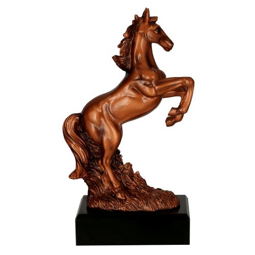 RFST3051 - Figúrka odlievaná kôň zlatá H-22 cm
