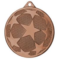 MMC1250/B - Medaila futbal hviezdy (pr.50 mm, hr.2 mm) bronz