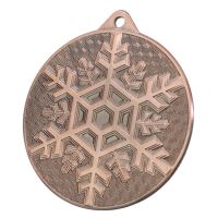 MMC48050/B - Medaila snehová vločka (pr.50 mm, hr.2 mm) bronz