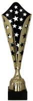 3157F - Pohár hviezda zlato-čierny H-34,5 cm