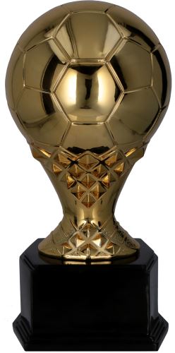 RP2020/G - Figúrka plastová futbal zlatá H-24 cm