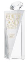 C076 - Sklenená trofej + obal diamant H-24,5x6,5 cm, hr.6,5 cm (1)