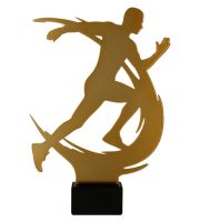 ML-RUN - Figúrka kovová beh zlatá H-21 cm