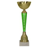9287E - Pohár zlato-zelený H-32,5 cm, R-10 cm