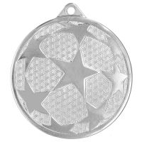 MMC1250/S - Medaila futbal hviezdy (pr.50 mm, hr.2 mm) striebro