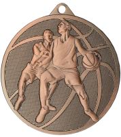 MMC40050/B - Medaila basketbal (pr.50 mm, hr.2 mm) bronz