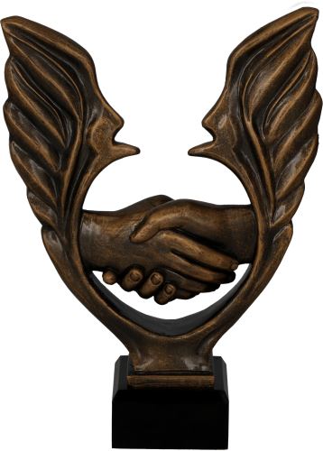RFST3060/BR - Figúrka odlievaná priateľstvo zlatá H-22 cm