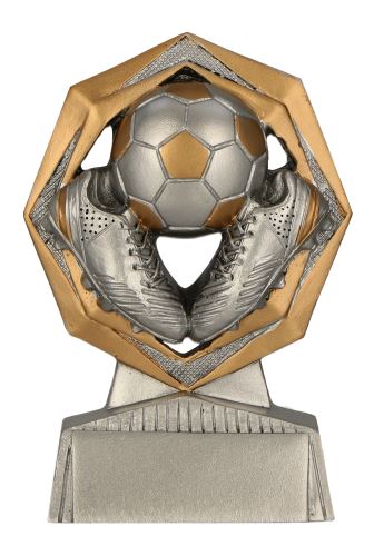 RE044/S/G - Figúrka odlievaná futbal strieborno-zlatá H-11 cm