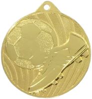 MMC0450/G - Medaila futbal (pr.50 mm, hr.2 mm) zlato
