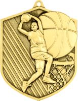 MD8048/G - Medaila basketbal (79x64 mm, hr.2,5 mm) zlato