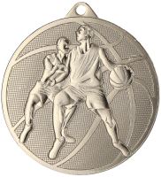 MMC40050/S - Medaila basketbal (pr.50 mm, hr.2 mm) striebro