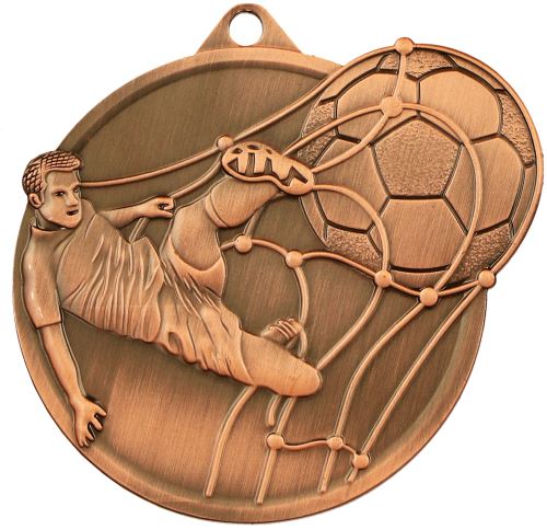 MMC46050/ - Medaila futbal (60x50 mm, hr.2 mm) bronz