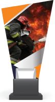 CG02C/FIR - Trofej Connect+ sklo hasič H-21 cm