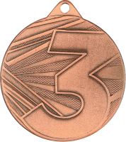 ME005/B Medaila s umiestnením "3" (pr.50 mm, hr.2 mm) bronz