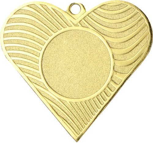 MMC36050/G - Medaila srdce (pr.50 mm, hr.2 mm) zlato
