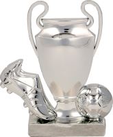 B326/S - Figúrka plastová futbal strieborná H-8 cm