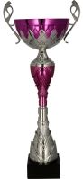 7257E - Pohár strieborno-fialový H-36,5 cm, R-12 cm